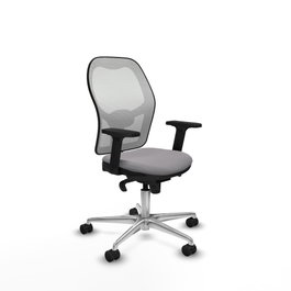 PIQUERAS Y CRESPO Silla de oficina Jorquera con mecanismo Sincro, Gris y Blanco