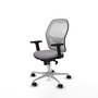 PIQUERAS Y CRESPO Silla de oficina Jorquera con mecanismo Sincro, Gris y Blanco