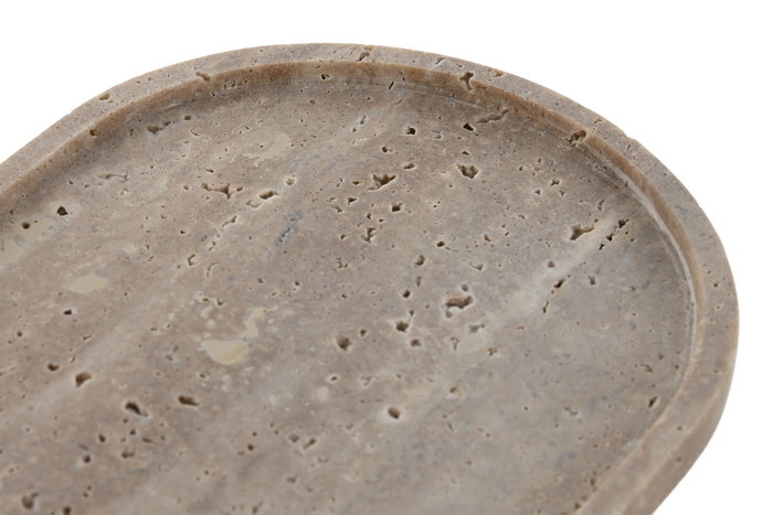 DKD Home Decor Bandeja de Mármol Travertino Marrón 30x13x1,2 cm DKD Home Decor Bandeja de Mármol Travertino Marrón 30x13x1,2 cm