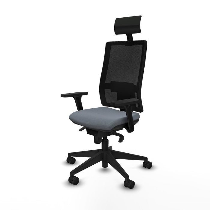 PIQUERAS Y CRESPO Silla de oficina Horna con mecanismo Sincro, Gris y Negro PIQUERAS Y CRESPO Silla de oficina Horna con mecanismo Sincro, Gris y Negro