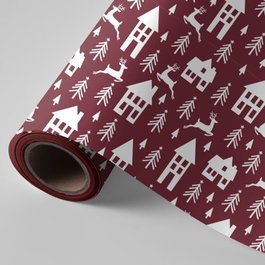 PRYSE Bobina Papel Regalo Navidad Casitas 62cm