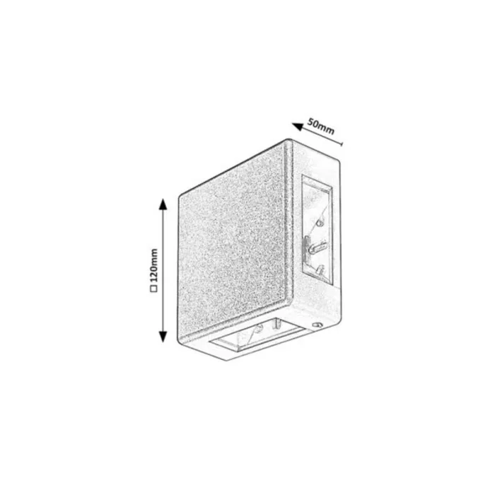 Rabalux Aplique de Exterior LED "Lippa" 6W 190Lm IP54 Blanco Cálido 3000K para Pared Moderno Negro Modelo RAB-7317