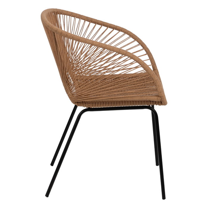 Silla Natural Pe-Acero Salón 57 X 58 X 81 cm (Set de 2)