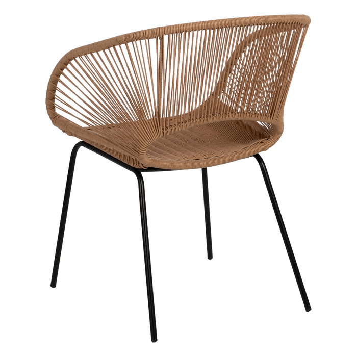 Silla Natural Pe-Acero Salón 57 X 58 X 81 cm (Set de 2)
