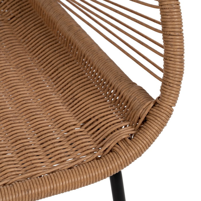 Silla Natural Pe-Acero Salón 57 X 58 X 81 cm (Set de 2)