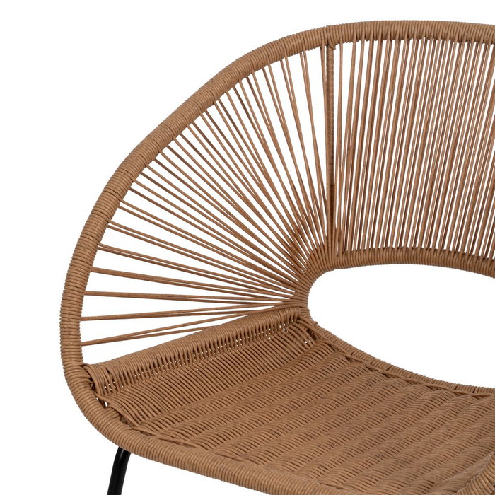 Silla Natural Pe-Acero Salón 57 X 58 X 81 cm (Set de 2)