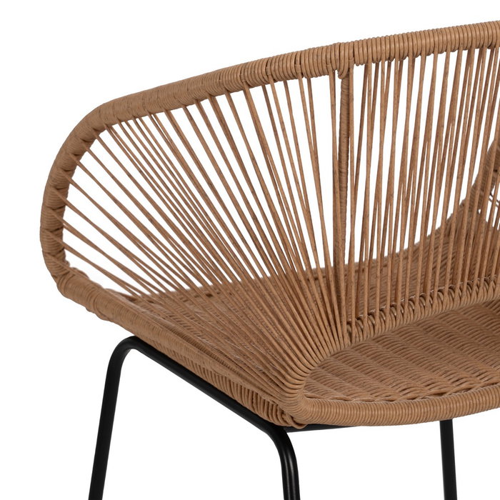 Silla Natural Pe-Acero Salón 57 X 58 X 81 cm (Set de 2)