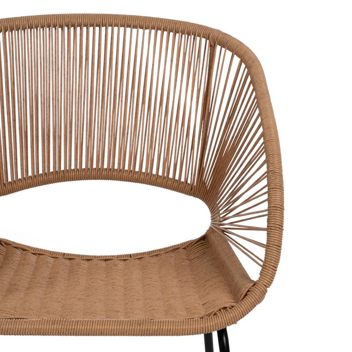 Silla Natural Pe-Acero Salón 57 X 58 X 81 cm (Set de 2)