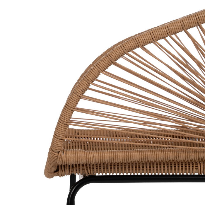 Silla Natural Pe-Acero Salón 57 X 58 X 81 cm (Set de 2)