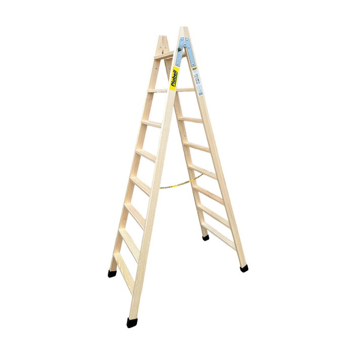 Plabell Escalera de madera de 214 cm con peldaños anchos BLD-8 Plabell Escalera de madera de 214 cm con peldaños anchos BLD-8