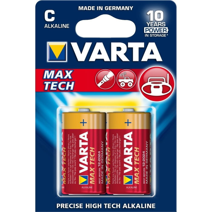 Varta Pilas Alcalinas Longlife Max Power C LR14 2 Unidades
