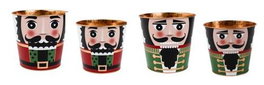 DKD Home Decor Set de 2 Cajas Metálicas Surtidas 17,5x17,5x16,5 cm