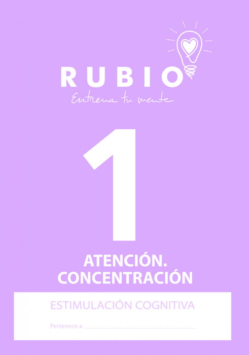 RUBIO Cuaderno A4 Estimulación Cognitiva Atención Nº 1