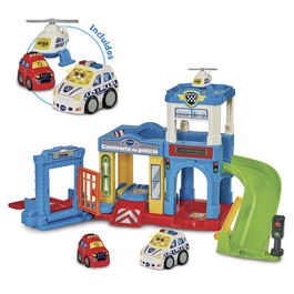 V-TECH Comisaría de Policía 80-569922 con Vehículo Tut Tut Bólidos María, Coche, Helicóptero y Semáforo para Niños +12 Meses