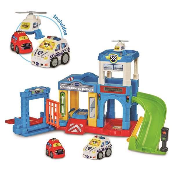 Vtech Comisaría de Policía Tut Tut Bólidos con 3 Vehículos Incluidos 28x11,6x27,9 cm