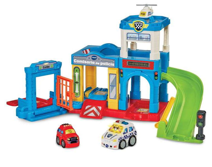 Vtech Comisaría de Policía Tut Tut Bólidos con 3 Vehículos Incluidos 28x11,6x27,9 cm
