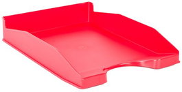 OLEF Bandeja de sobremesa roja apilable