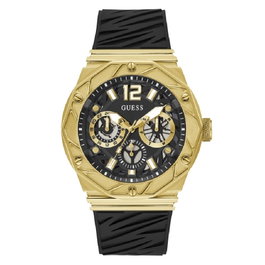 Guess GW0634G2 Reloj de Hombre con Caja Dorada y Correa Negra