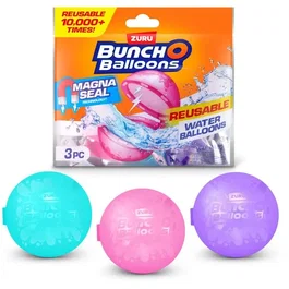 ZURU Bombas de Agua - 3 Globos de Agua Reutilizables - Juguete para Niños +4 Años