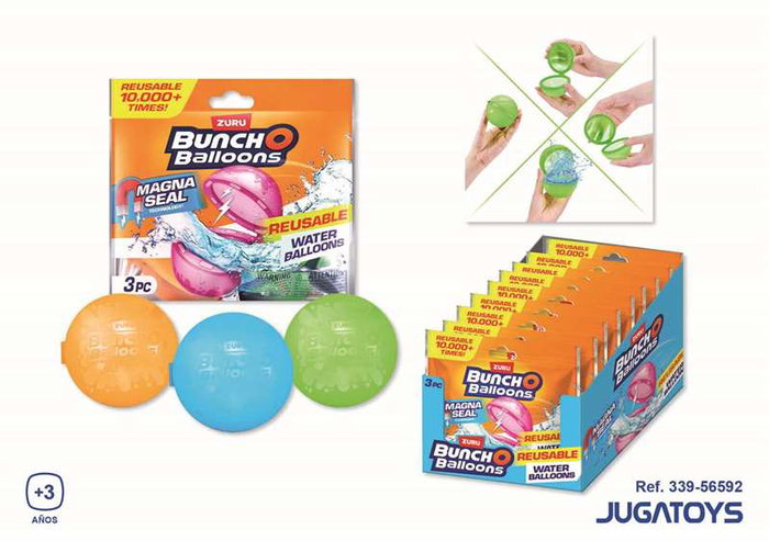 Zuru Globos de Agua Reutilizables BunchO - Gel de Sílice y Imán - Edad Mínima Recomendada: 3 Años
