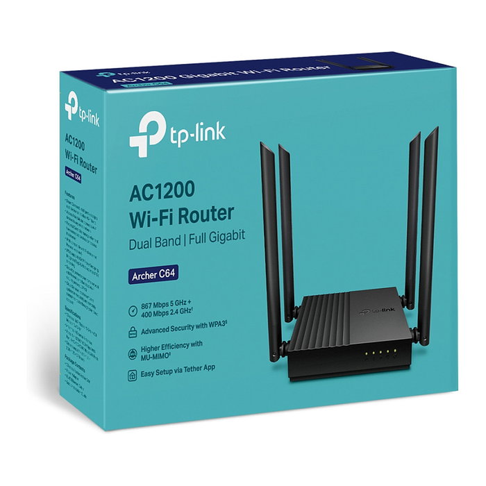 TP-Link Archer C64 Router Inalámbrico Doble Banda Wi-Fi 5 TP-Link Archer C64 Router Inalámbrico Doble Banda Wi-Fi 5