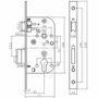 Yale Cerradura empotrable Y60K-A50/N eje 50mm caja 148mm
