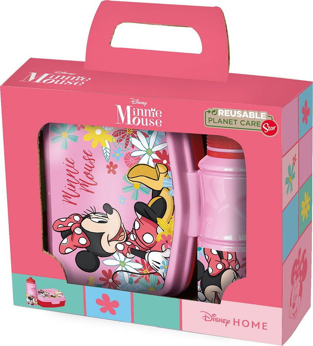 Set de Fiambrera y Bidón Minnie Mouse CZ11278 380 ml 17 cm Plástico