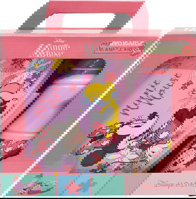 Set de Fiambrera y Bidón Minnie Mouse CZ11278 380 ml 17 cm Plástico