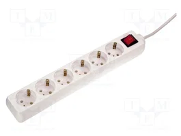 AS SCHWABE Prolongador de alimentación H05VV-F 3G1,5mm2 1,4m blanco