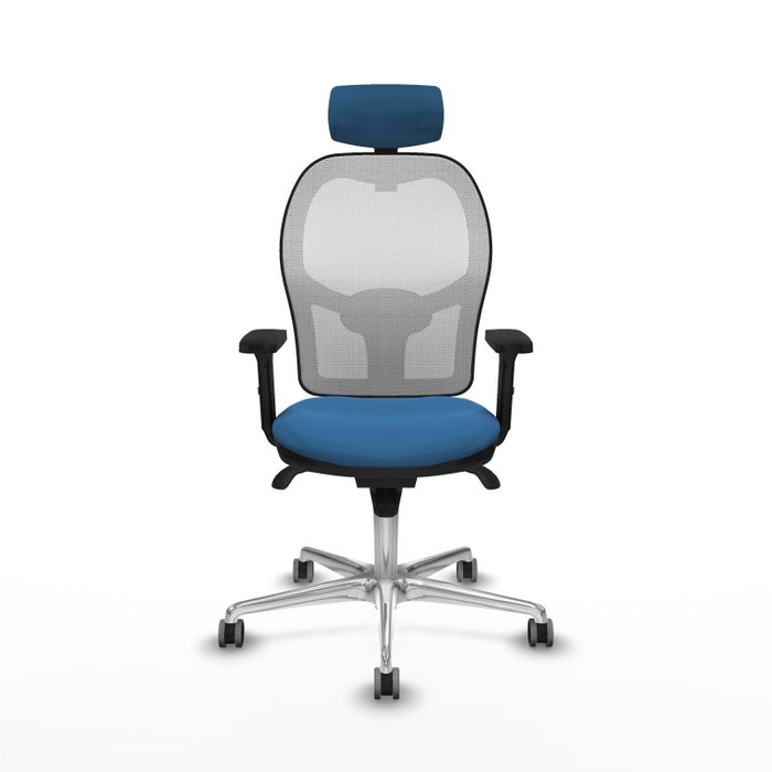 PIQUERAS Y CRESPO Silla de oficina Jorquera con mecanismo Sincro, Azul claro y Blanco PIQUERAS Y CRESPO Silla de oficina Jorquera con mecanismo Sincro, Azul claro y Blanco