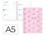 Liderpapel Petite Agenda Escolar 2026-2027 Espiral Semana Vista A5 Bilingüe con Papel FSC 80 g Rosa