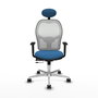 PIQUERAS Y CRESPO Silla de oficina Jorquera Azul claro y Blanco