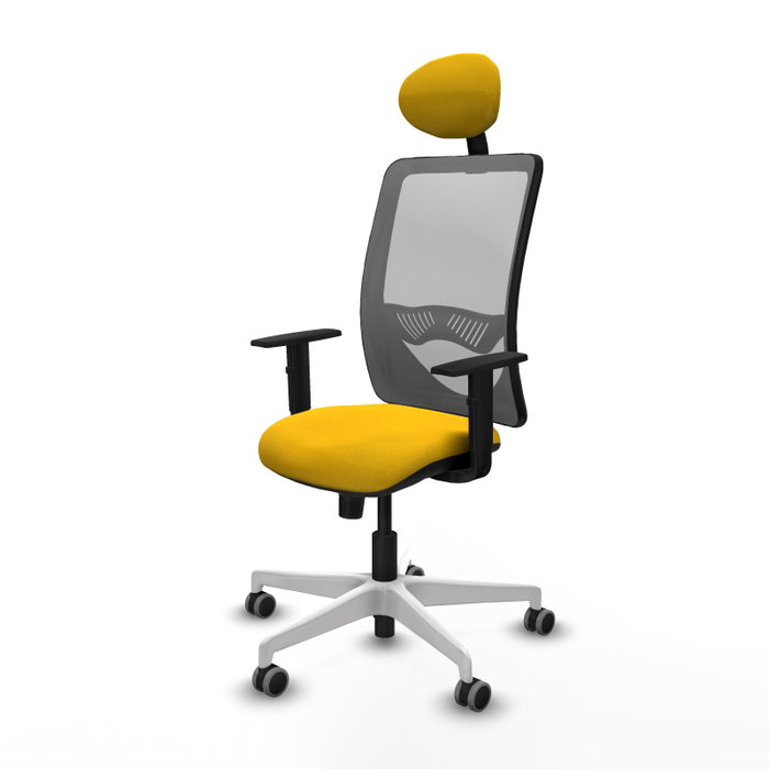 PIQUERAS Y CRESPO Silla de oficina Zulema con mecanismo Sincro, Amarillo y Gris PIQUERAS Y CRESPO Silla de oficina Zulema con mecanismo Sincro, Amarillo y Gris