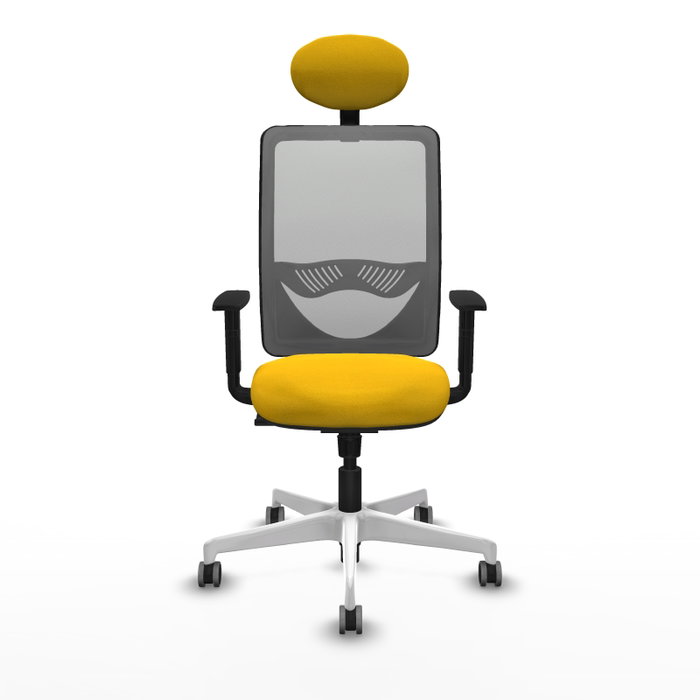 PIQUERAS Y CRESPO Silla de oficina Zulema con mecanismo Sincro, Amarillo y Gris PIQUERAS Y CRESPO Silla de oficina Zulema con mecanismo Sincro, Amarillo y Gris