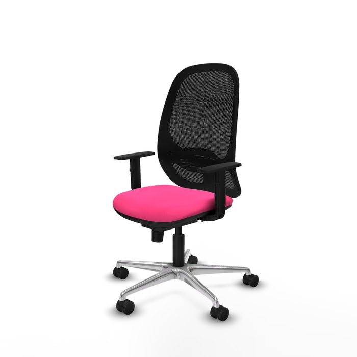 PIQUERAS Y CRESPO Silla de oficina Cilanco Rosa y Negro con mecanismo Sincro