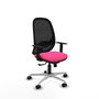 PIQUERAS Y CRESPO Silla de oficina Cilanco Rosa y Negro con mecanismo Sincro