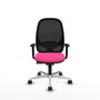 PIQUERAS Y CRESPO Silla de oficina Cilanco Rosa y Negro con mecanismo Sincro