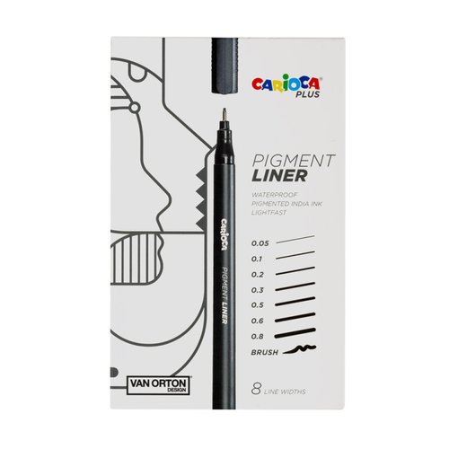 CARIOCA Rotuladores Fibra Carioca Plus Pigment Liner Trazos Surtidos Caja de 8 CARIOCA Rotuladores Fibra Carioca Plus Pigment Liner Trazos Surtidos Caja de 8