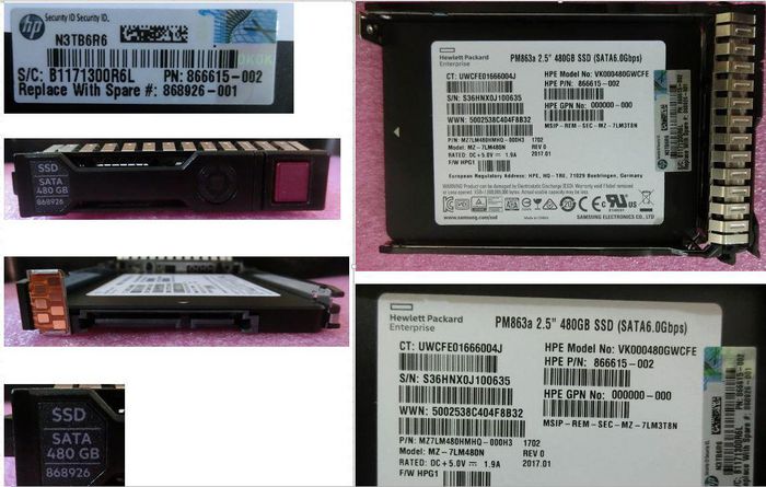 Hewlett Packard Enterprise 480GB 2.5" SATA III SFF Disco Duro de Repuesto