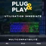 The G-Lab KEYZ CESIUM TKL WIRELESS Teclado para Gaming Inalámbrico AZERTY Negro