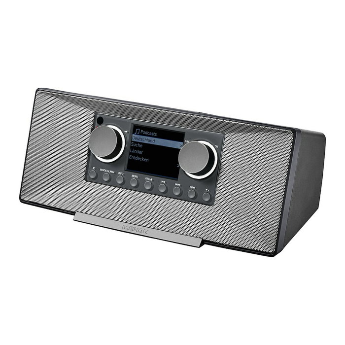 Medion MD 89289 Internetradio, Radio DAB+ y FM, Bluetooth, WiFi, 12W, Pantalla TFT 2.8", Gris