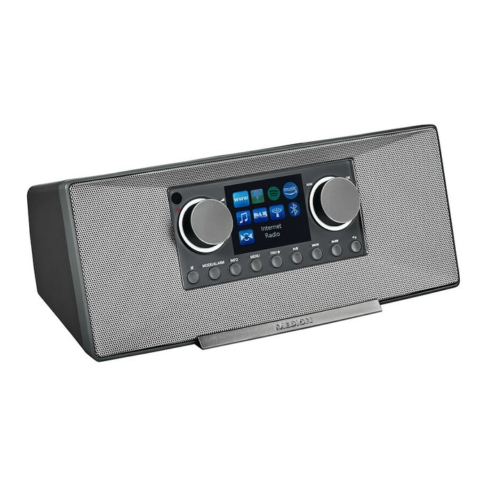 Medion MD 89289 Internetradio, Radio DAB+ y FM, Bluetooth, WiFi, 12W, Pantalla TFT 2.8", Gris