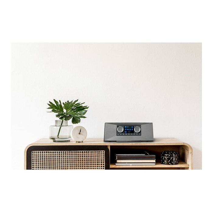 Medion MD 89289 Internetradio, Radio DAB+ y FM, Bluetooth, WiFi, 12W, Pantalla TFT 2.8", Gris