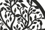 DKD Home Decor Decoración de Pared LED Metal Árbol Negro 40x40 cm