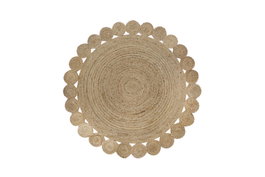 DKD Home Decor Alfombra de Yute 150x150x1 cm Marrón Natural