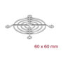 DeLOCK 67305 Rejilla del ventilador 60 x 60 mm Plata
