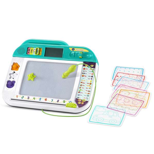 VTech Pizarra Artística Digital Pantalla LCD para Dibujar con Voz y 2 Modos de Juego (Escritura y Dibujo) 38 x 7.8 x 33 cm