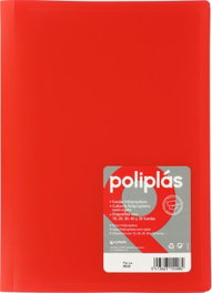 GRAFOPLAS Carpeta de fundas soldadas opacas Rojo Folio