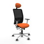 PIQUERAS Y CRESPO Silla de oficina Zulema Naranja y Negro