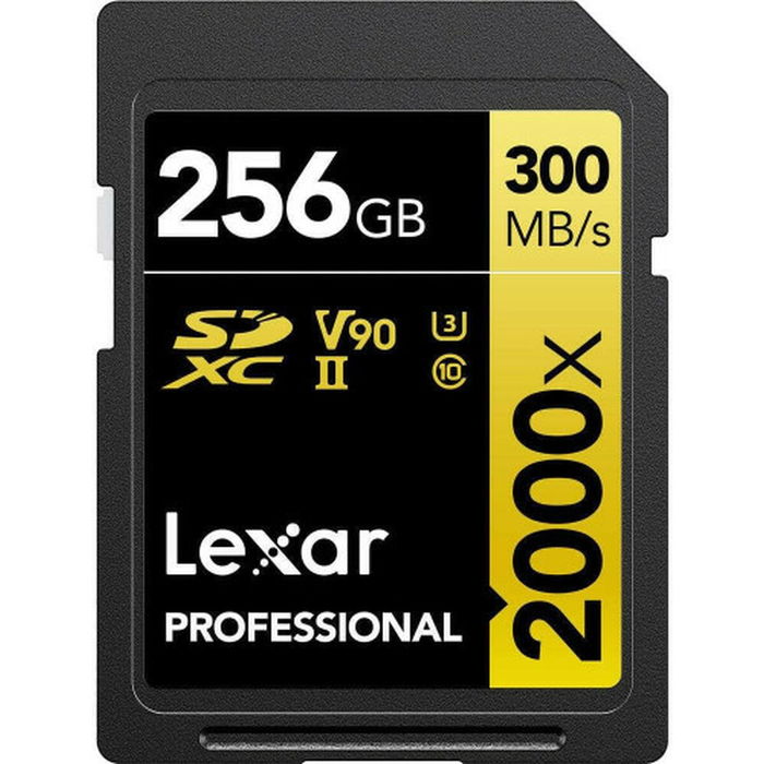 Lexar LSD2000256G-BNNNG Tarjeta SDXC Profesional 256GB 2000X UHS-II U3 V90, Velocidad de Lectura 300MB/s, Escritura 260MB/s Lexar LSD2000256G-BNNNG Tarjeta SDXC Profesional 256GB 2000X UHS-II U3 V90, Velocidad de Lectura 300MB/s, Escritura 260MB/s